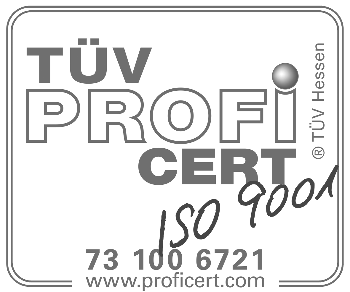 Logo des TÜV Profi Zertifikats
